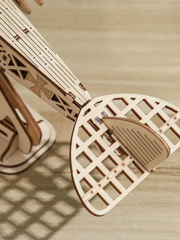 Puzzle 3D en bois, bricolage artisanal, kits de modèles biplan, cadeaux faits à la main