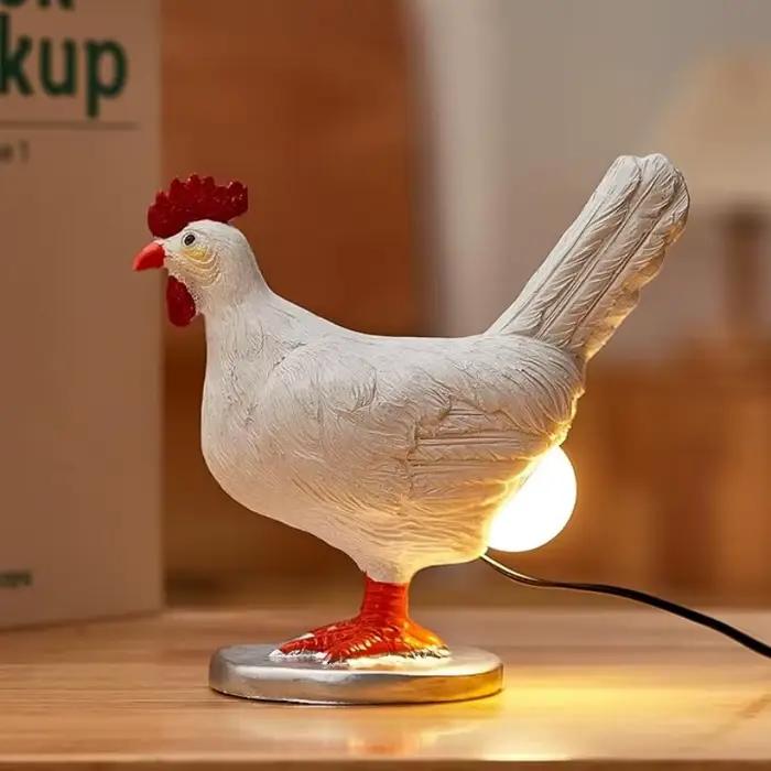 LED veilleuses drôle Animal poussin lumière pâques carnaval fête ornements cadeaux pour enfants décoration de la maison poulet lampe de nuit