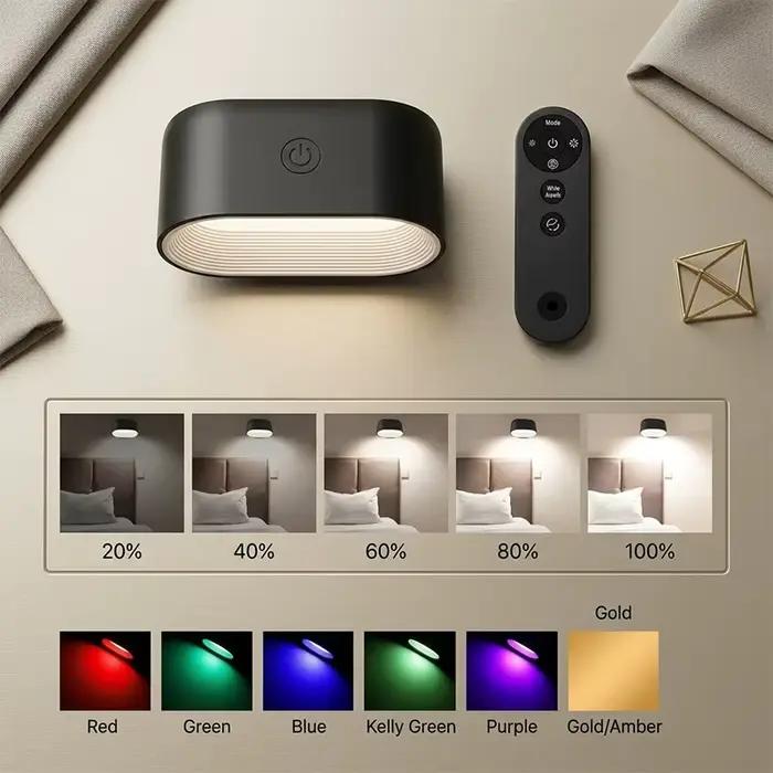 Lampe murale magnétique multifonctionnelle à télécommande