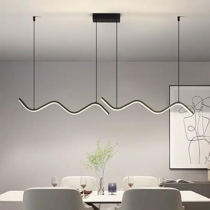 Suspension LED nordique longue pour plafond
