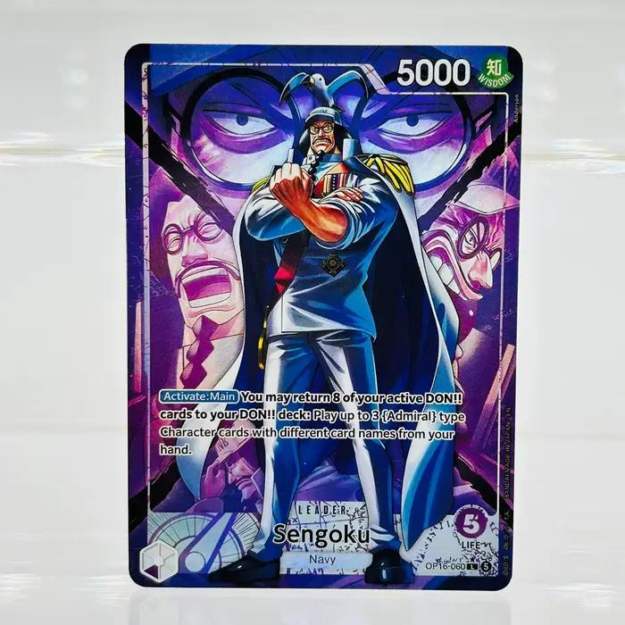 Carte de collection d'anime premium texturée holographique One Piece EN OP16-001 Portgas D. Ace DIY