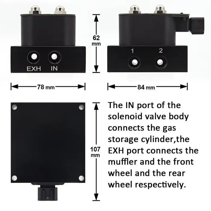 Kit de suspension pneumatique avec compresseur d'air précieux, manomètre pour touristes, télécommande en un clic vers le bas, 4 gallons, 200 PSI