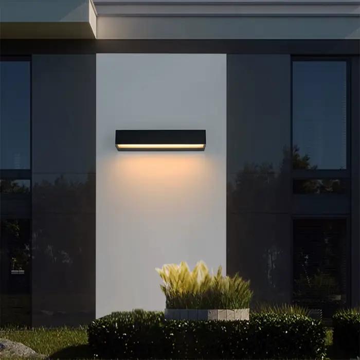 Applique murale extérieure LED moderne 12W/18W/30W galerie lumière étanche IP65 applique en aluminium éclairage domestique allée couloir applique murale