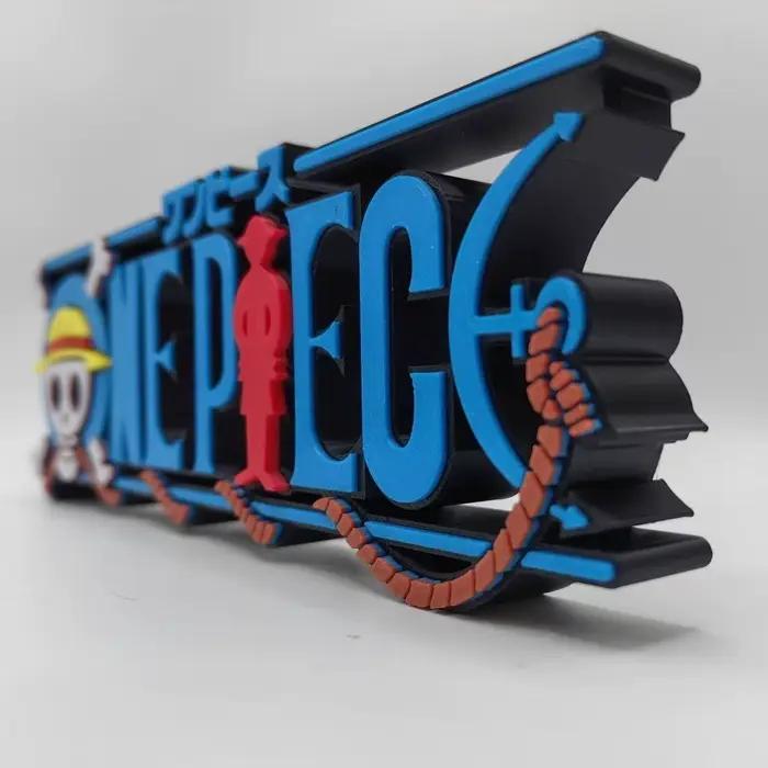 Figurine 3D imprimée One Piece Chapeau de Paille Logo Crâne 25cm – Décoration de Bureau, Ornement de Collection, Cadeau pour les Fans de One Piece