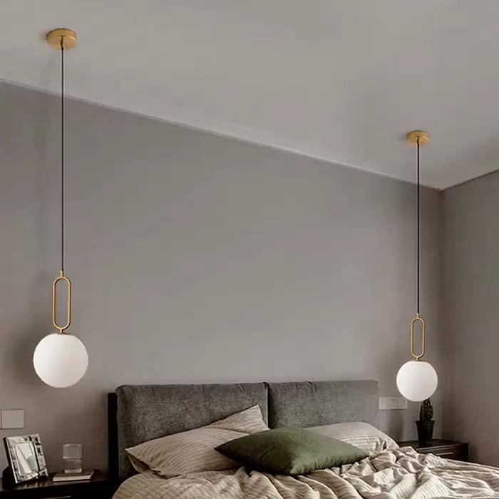 Lampes suspendues en verre pour restaurant bar magasin de vêtements îlot de cuisine luminaire en laiton décor lampe suspendue de chevet élégante à offrir pour occasions spéciales