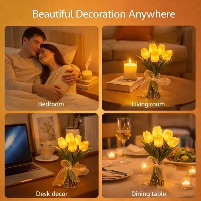 Lampe Tulipe Romantique Lumineuse
