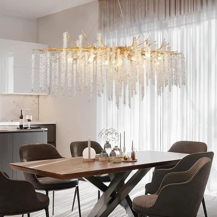 Grande Lampe Suspendue Rectangulaire en Clip localité