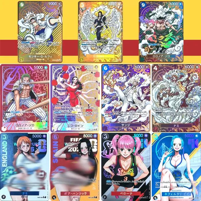 Personnages d'anime ONE PIECE Edward Newgate Portgas·D· Ace, jouets de jeu bronzés faits maison, carte de collection, cadeau d'anniversaire de noël