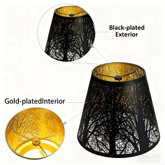 Couverture lampe en métal creux moderne