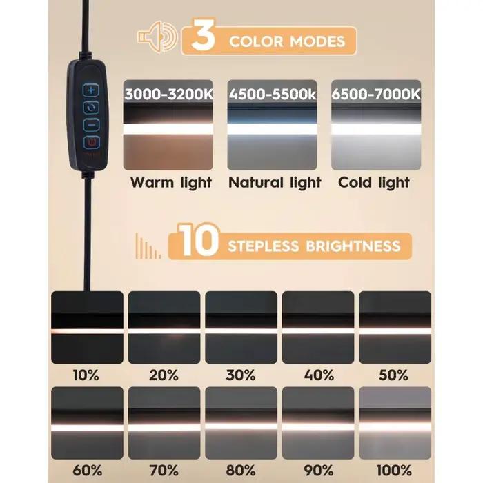 Lampe de bureau LED avec pince 10W