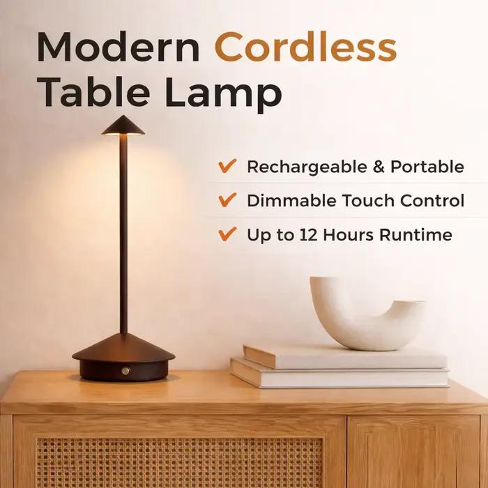 Lampes de table sans fil rechargeables à LED