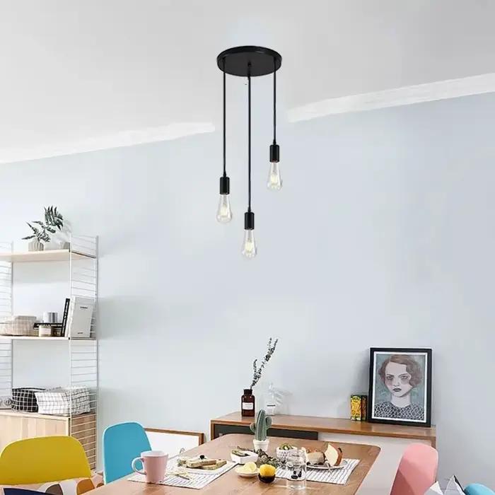 E27 Loft Edison lampes suspendues pour salon Bar lumières nordique 3 têtes