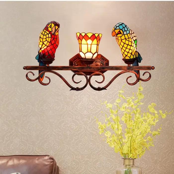 Art déco Tiffany perroquet concepteur Lustre