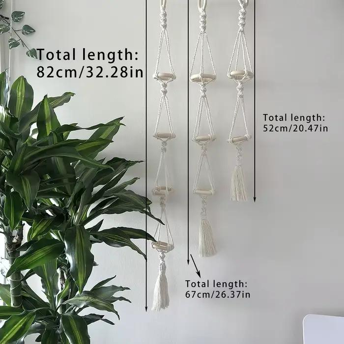 Cintres Muraux en Macramé pour Plantes à Air