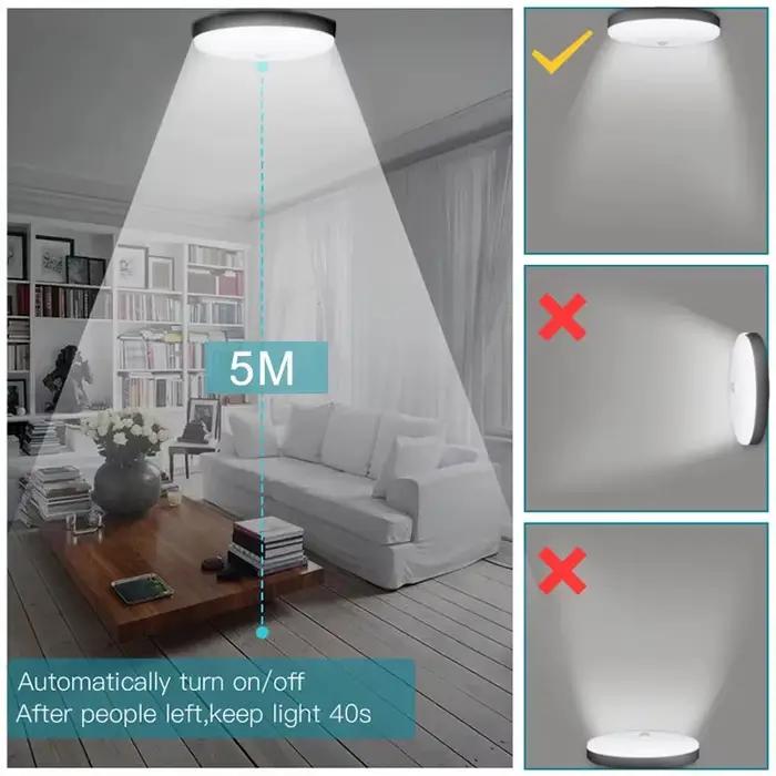 Détecteur de mouvement PIR LED plafonnier 110V 220V couloir chambre toilette lumière corps humain Induction