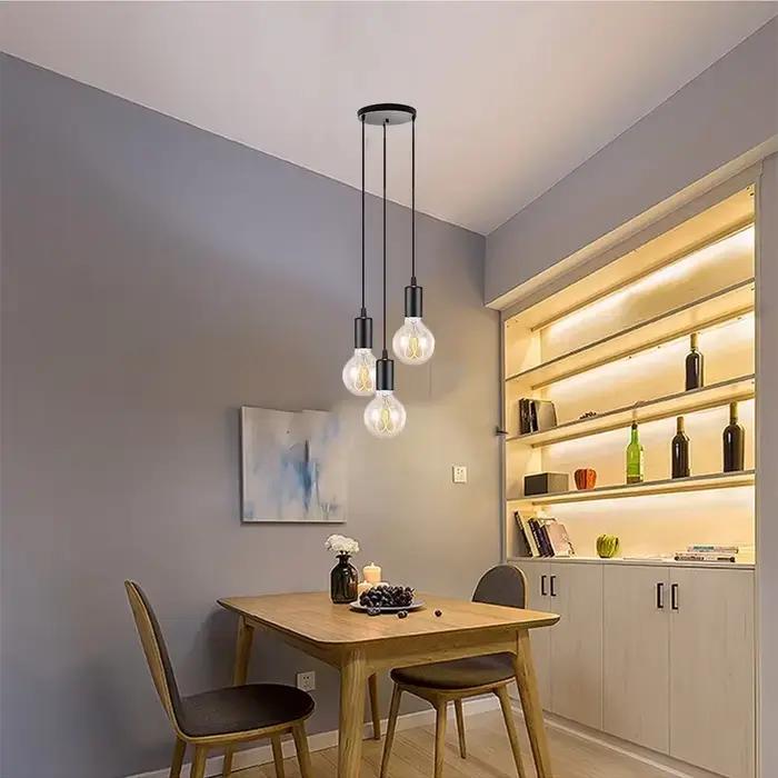 E27 Loft Edison lampes suspendues pour salon Bar lumières nordique 3 têtes