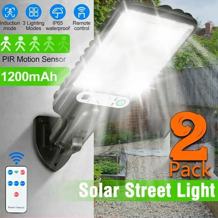 Lampadaires solaires lampe solaire extérieure avec 3 modes d'éclairage capteur de mouvement étanche éclairage de sécurité pour jardin Patio chemin cour