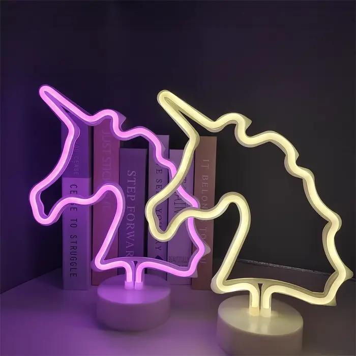 Arc-en-ciel Catus Led néons cocont arbre ananas enseigne au néon lampe USB/alimentation par batterie Unicon