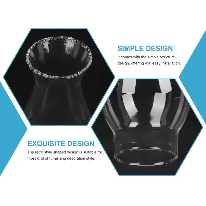 Couvercle de lampe à huile en verre de Style rétro exquis