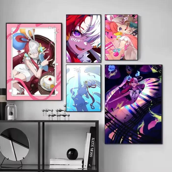 Affiches Anime One Piece Uta, impression HD, décoration murale Vintage, pour la maison, la salle d'étude, 1 pièce