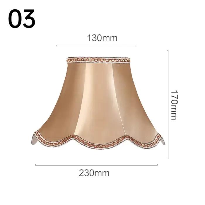 Americana européen rétro abat-jour dentelle bord garniture luxe