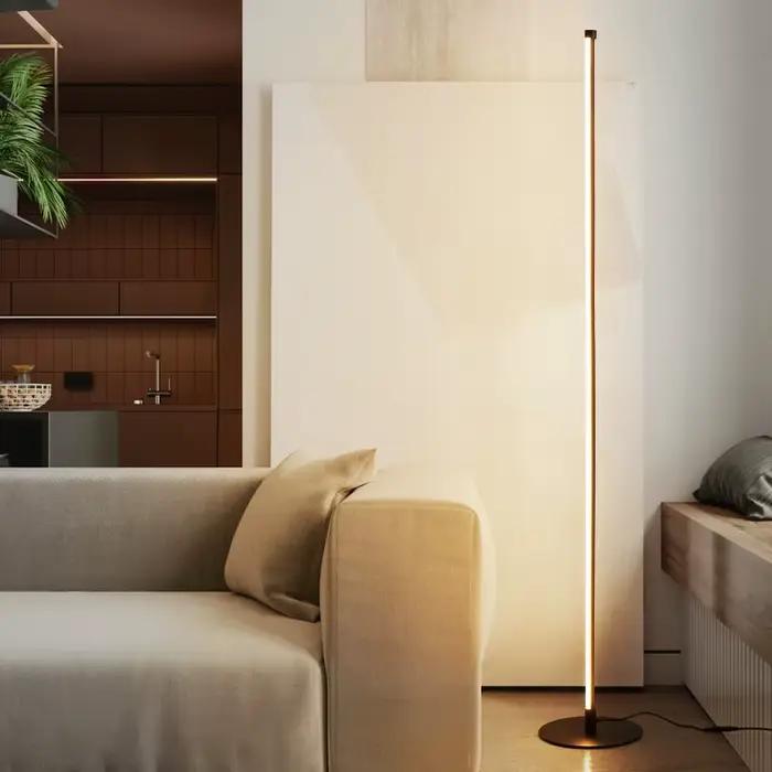 Décor à la maison support sol Led Simple lampadaires télécommande gradation lampes sur pied pour chambre coin lampadaire salon