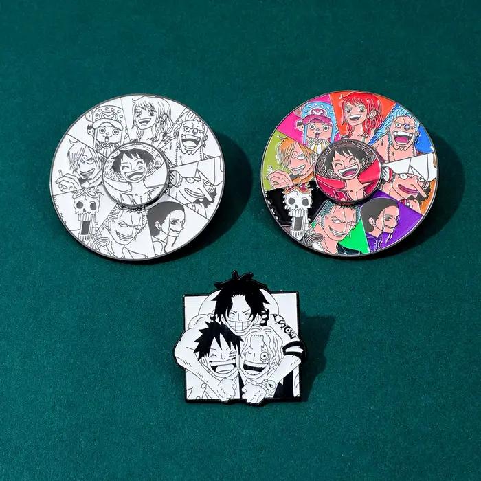 Badges et épingles de revers One Piece Luffy pour sacs à dos, épingles en émail Manga, broches pour vêtements, accessoires, cadeaux pour fans
