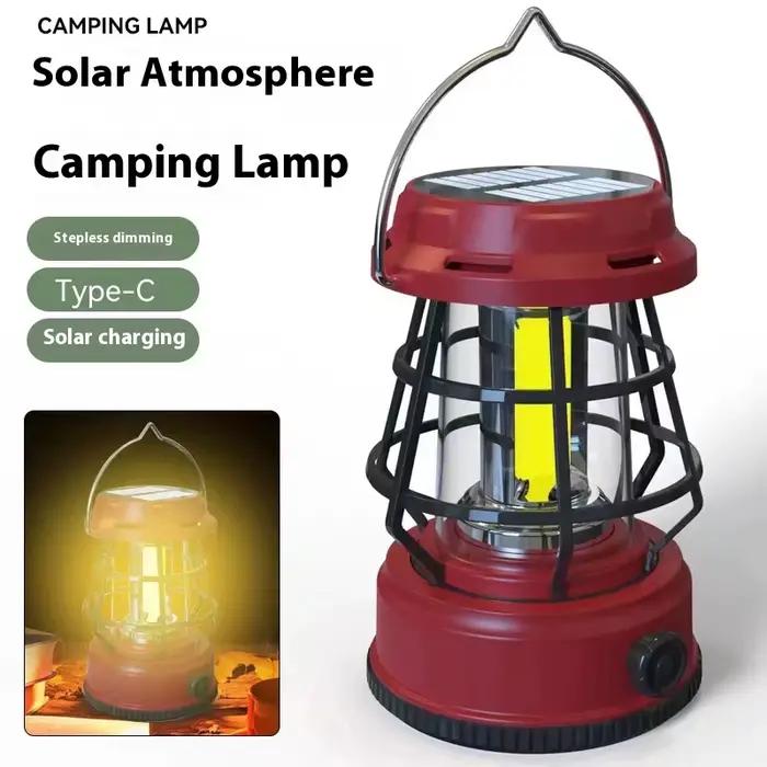 Lanternes solaires portables LED lampes suspendues rechargeables Dimmable Camping en plein air d'urgence jardin Patio décor lampe d'éclairage