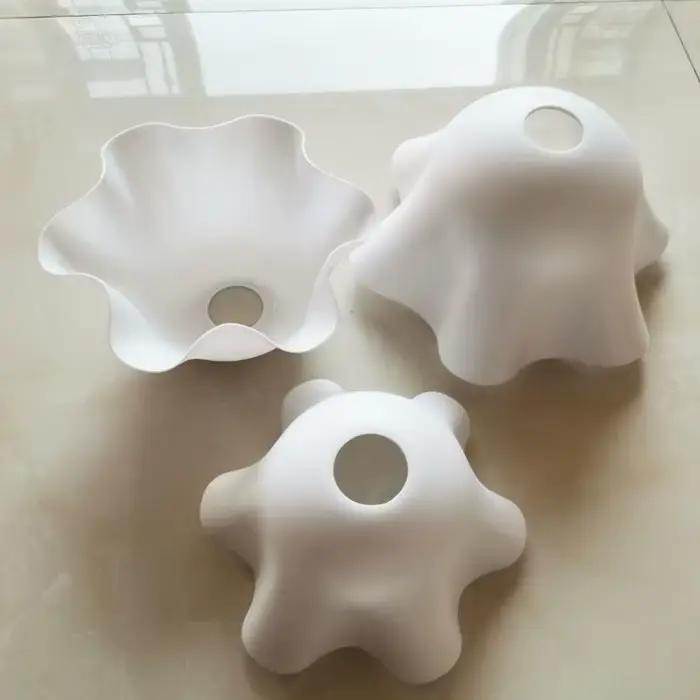 Abat-jour en forme de fleur moderne en ABS pour éclairage de maison ou restaurant en beige bleu brun