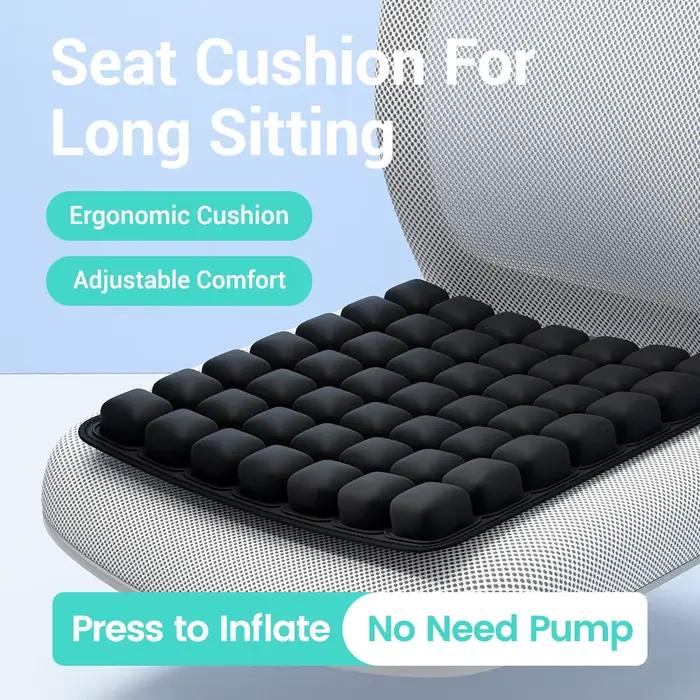 Coussin de chaise ergonomique 3D pour assise longue, coussin de siège de voiture pour chaise de bureau, coussin gonflable réglable, 1 pièce