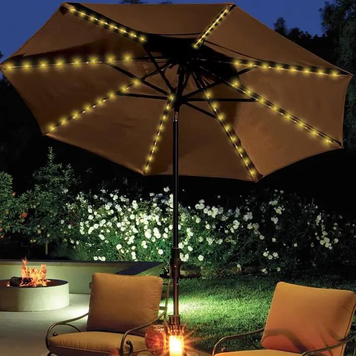 Guirlande lumineuse solaire pour parasol