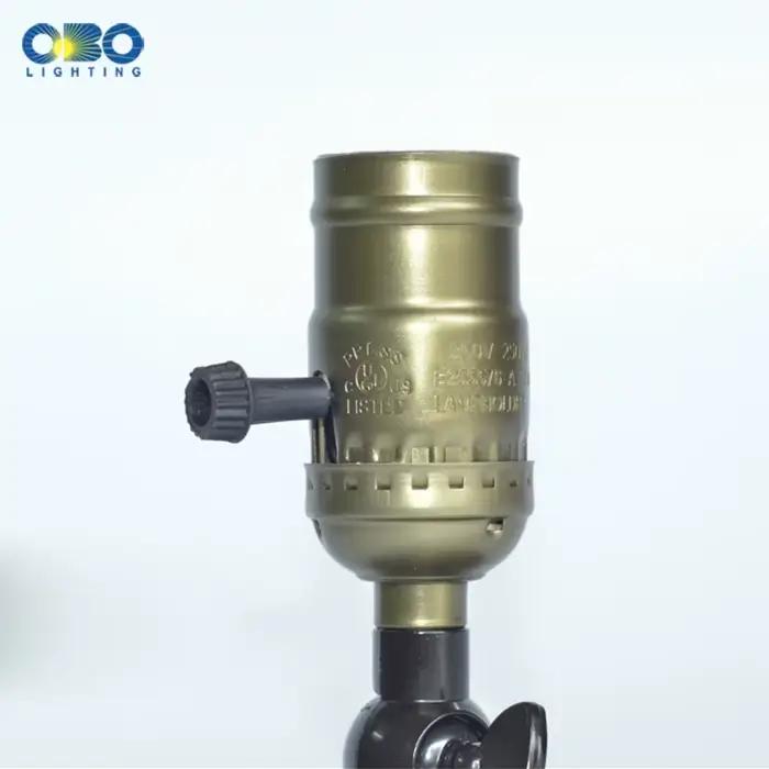 Base de lampe Vintage Edison E27 avec interrupteur