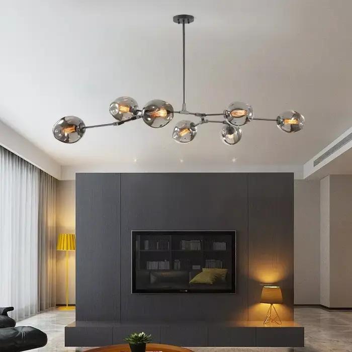 Lustre LED Nordique en Verre