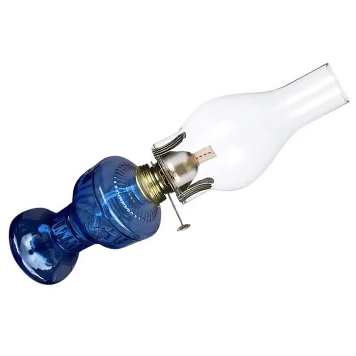 2X lampe à huile rustique Vintage verre