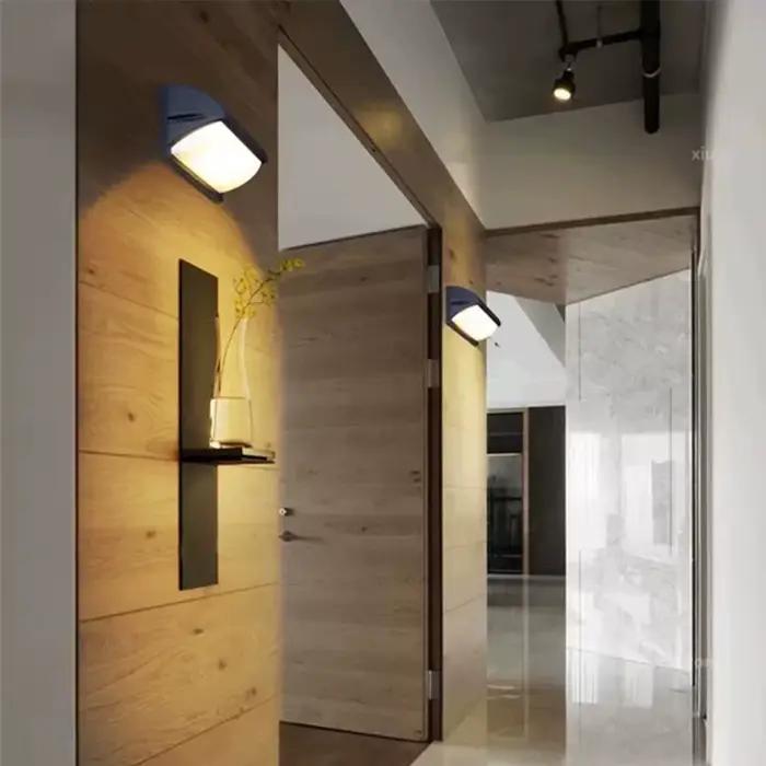 Applique murale LED moderne résistante à l'eau pour extérieur balcon porche jardin escalier lumière blanche bleue RVB