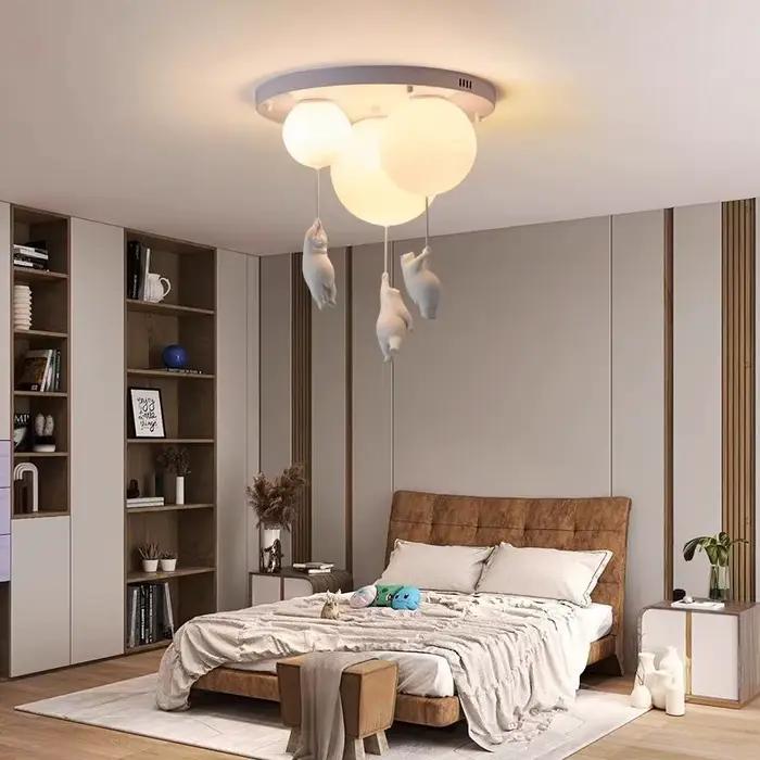 Chambre ours plafonnier résine pendentif lumière Suspension pour enfant enfants maternelle salon