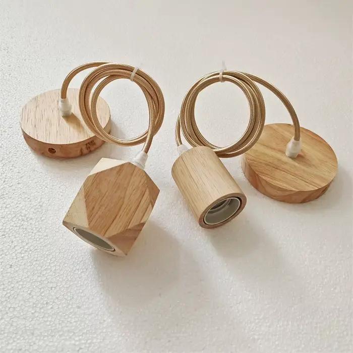 Base de lampe en bois E27