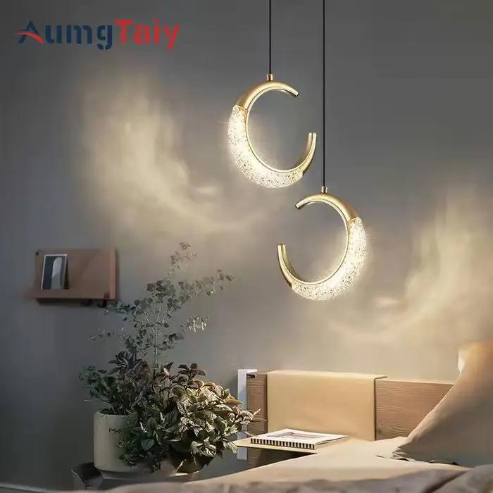 Suspension LED rotative en cristal Frisbee