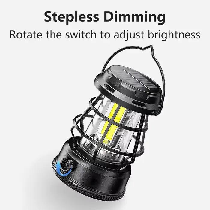 Lanternes solaires portables LED lampes suspendues rechargeables Dimmable Camping en plein air d'urgence jardin Patio décor lampe d'éclairage