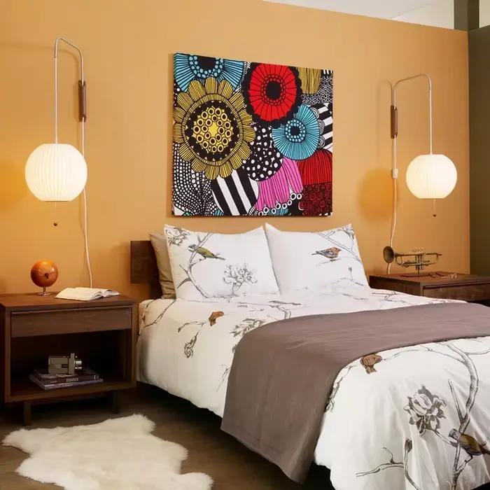 Applique murale en soie italienne minimaliste LED E27 soucoupe volante lumière décorative chambre chevet salon étude salle de thé éclairage mural