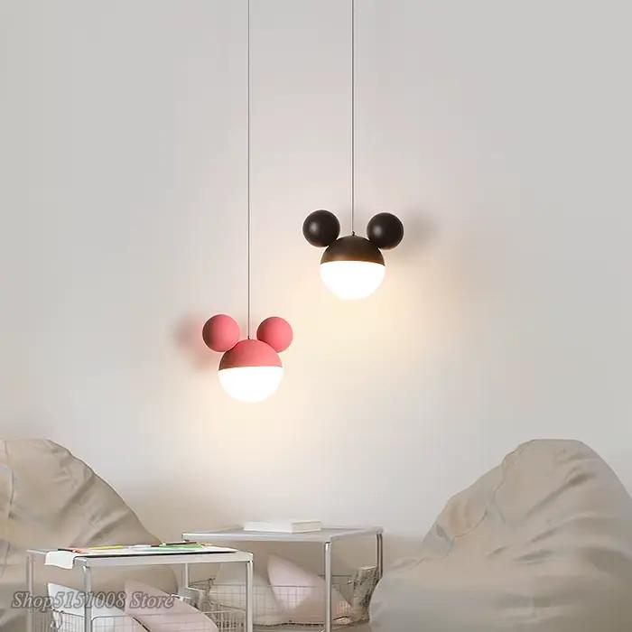 Lampe suspendue LED en forme de dessin animé pour chambre d'enfant