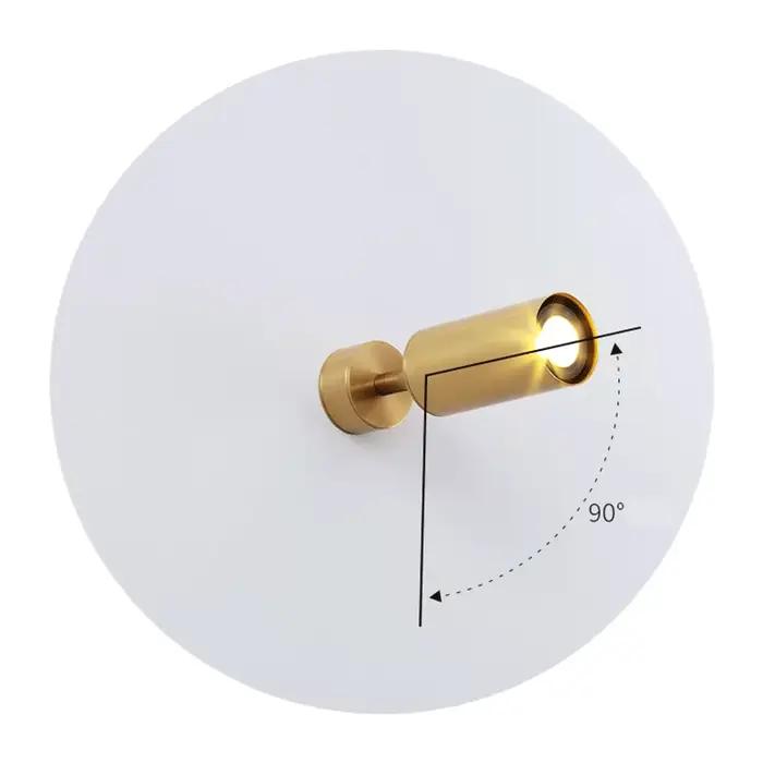 Applique murale LED réglable en laiton doré
