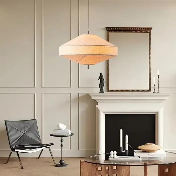 Lampe Suspendue Japonaise en Tissu