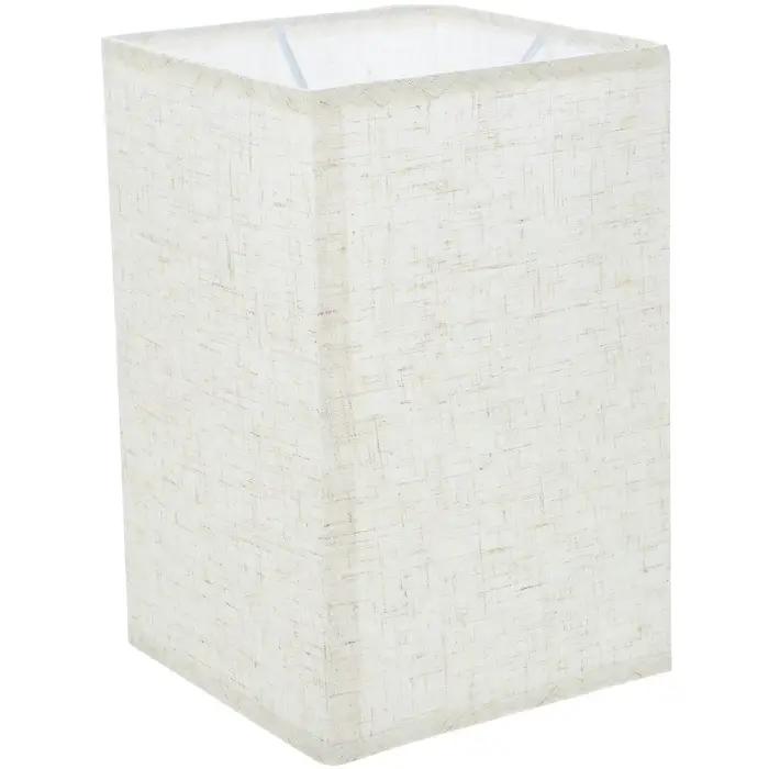 Abat-jour carré en lin beige clair