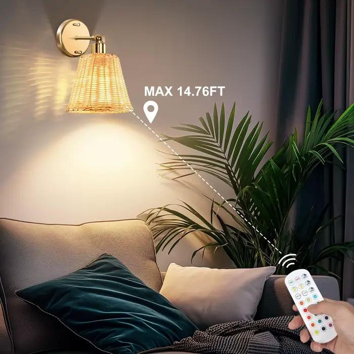 Lampe murale moderne en osier tressé