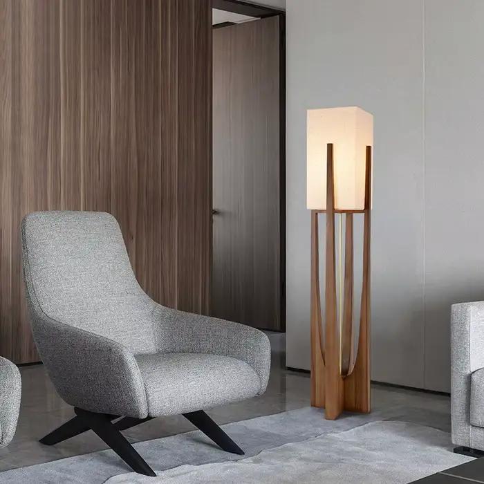 Fairbanks-Lampadaire en bois pour salon