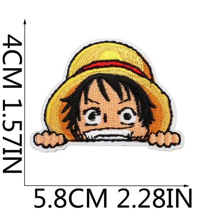 Patch brodé One Piece, patch décoratif, personnage d'anime japonais, logo brodé à la machine, patch décoratif pour sac