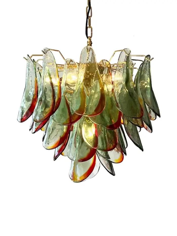 Lampe LED suspendue en forme de pétale de verre