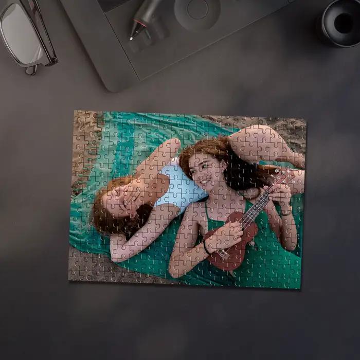 Puzzle personnalisé avec photos de couple, plage, animaux domestiques, 35/300/500/1000 pièces, cadeaux pour la maison, mariages