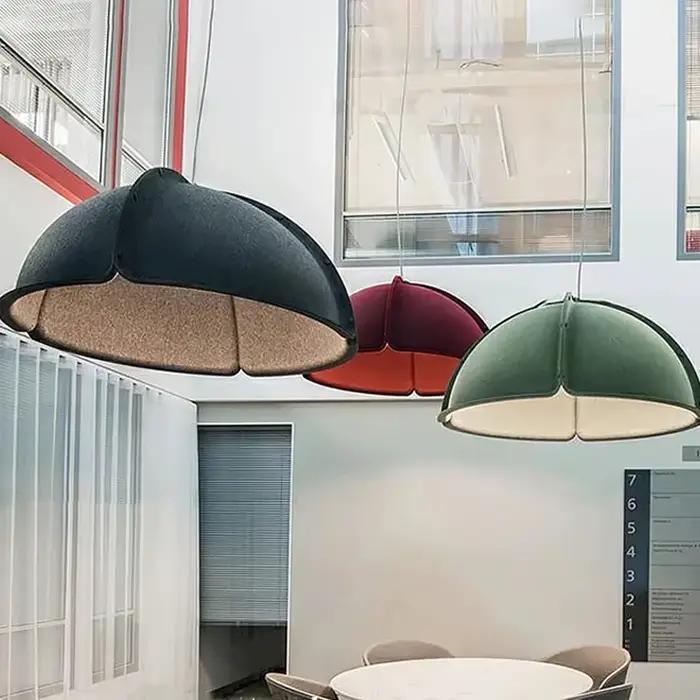 Lampe suspendue LED colorée en feutre design